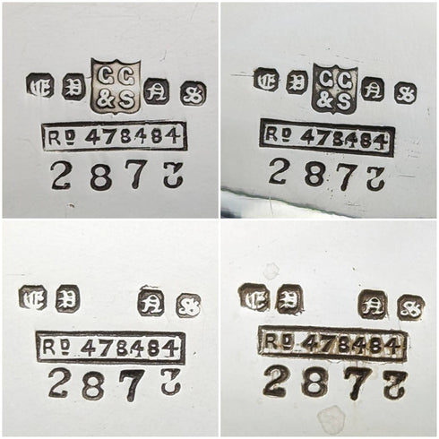 1906年 英国アンティーク シルバープレート製 ティーポット4点セット George Gordon